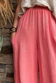 Lina Linen Blend Barrel Pant Washed Watermelon